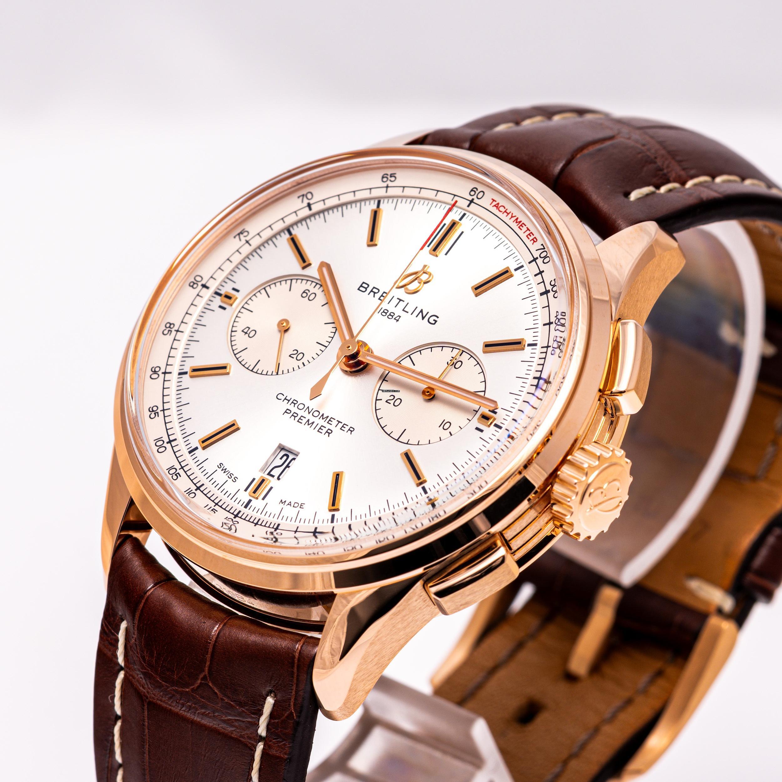 Thumbnail von Breitling Premier B01 Chrono 42 Rosegold – RB0118371G1P2 – like NEW – 06/2024 Full Set