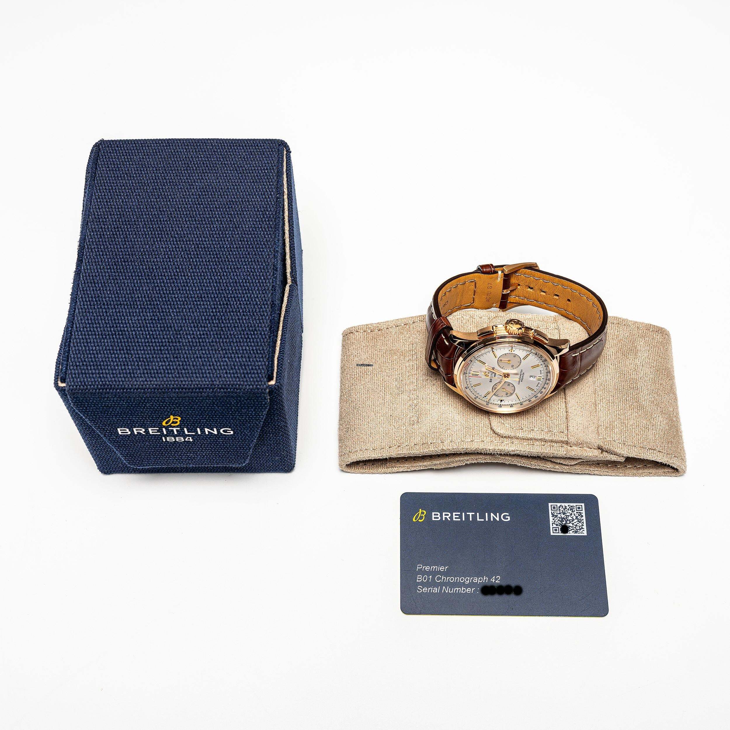 Thumbnail von Breitling Premier B01 Chrono 42 Rosegold – RB0118371G1P2 – like NEW – 06/2024 Full Set