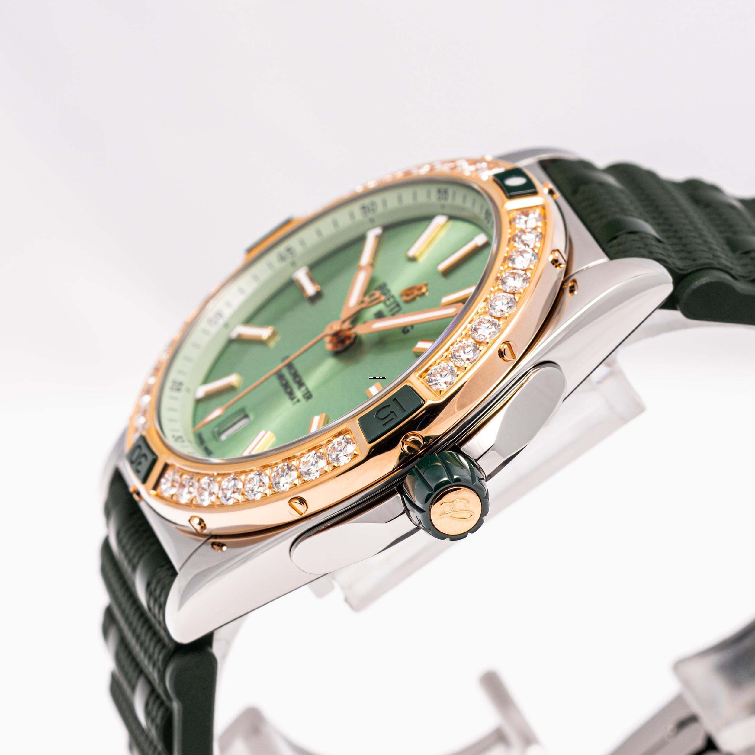 Thumbnail von Breitling Chronomat 38 Gold Diamond Green – U17356531L1S1 – like NEW – 02/2023 Full Set