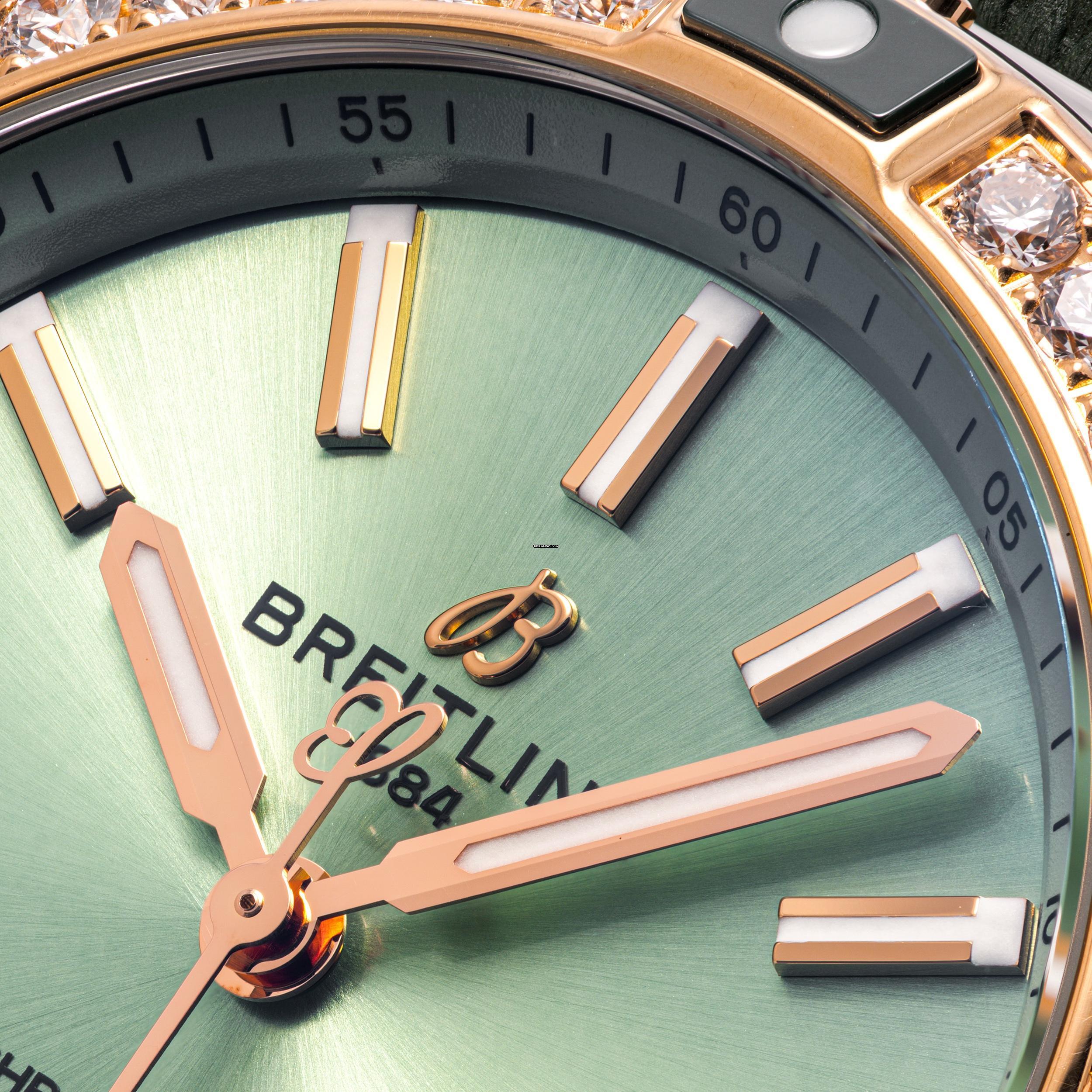 Thumbnail von Breitling Chronomat 38 Gold Diamond Green – U17356531L1S1 – like NEW – 02/2023 Full Set