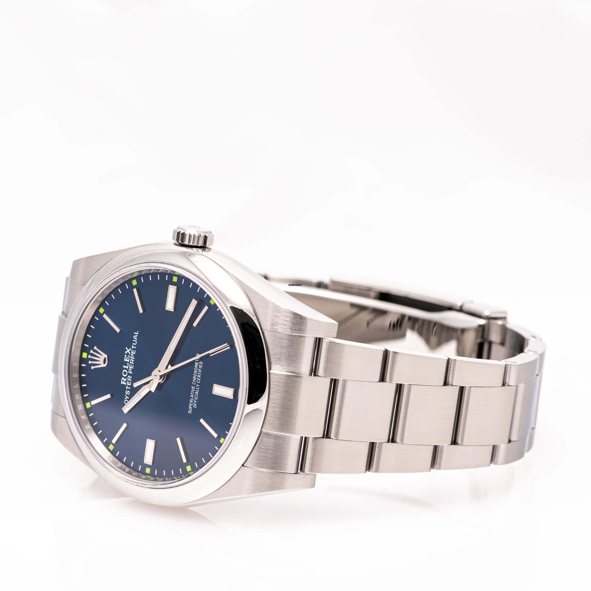 Thumbnail von Rolex Oyster Perpetual 39 Blue – 114300 – like NEW – 12/2018 Full Set Lc100