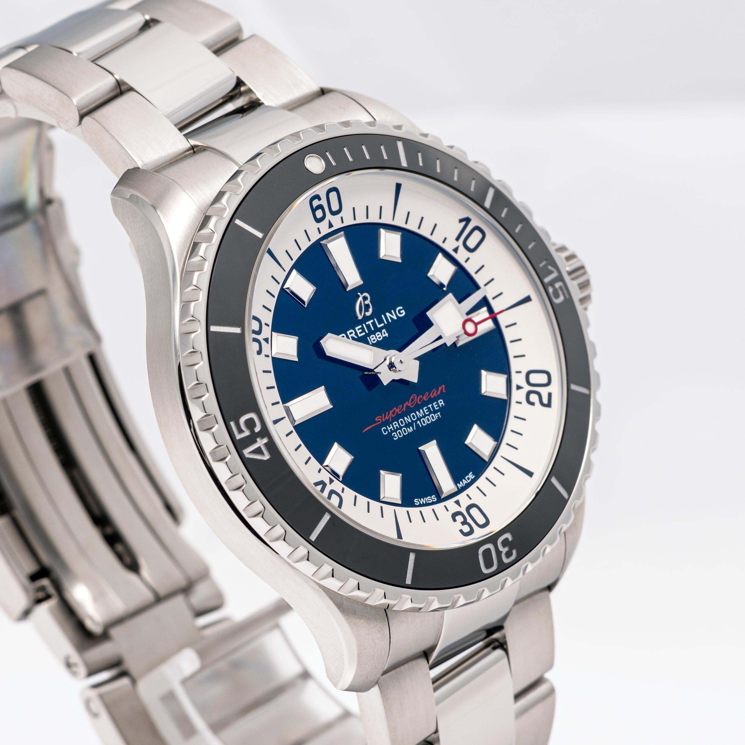 Thumbnail von Breitling Superocean 44 Automatic 44 Blue – A17376211C1A1 – like NEW – 03/2023 Full Set