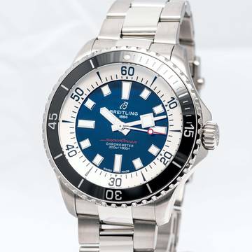  Breitling Superocean 44 Automatic 44 Blue – A17376211C1A1 – like NEW – 03/2023 Full Set 
