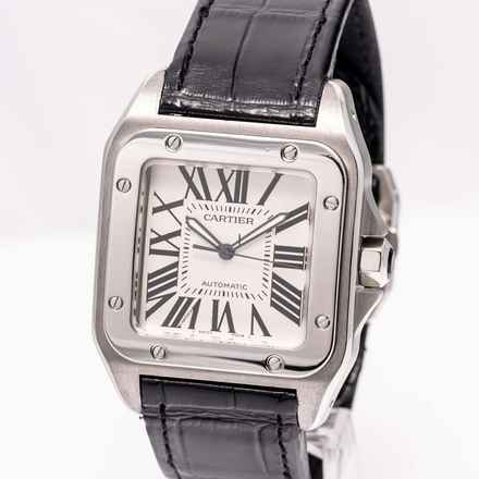  Cartier Santos 100 XL White – 2656 – Good Condition – 2008 Full Set 