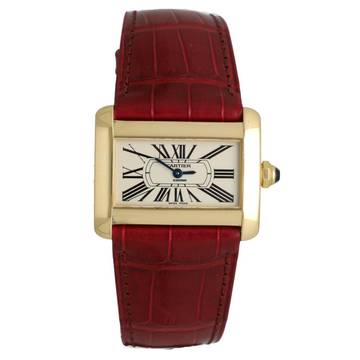 Cartier Tank Divan Ref.2601 New Cartier Croco Strap