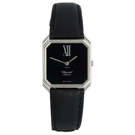  Chopard Tank Octagon 18 K White Gold Onyx Dial Ref: 2101 