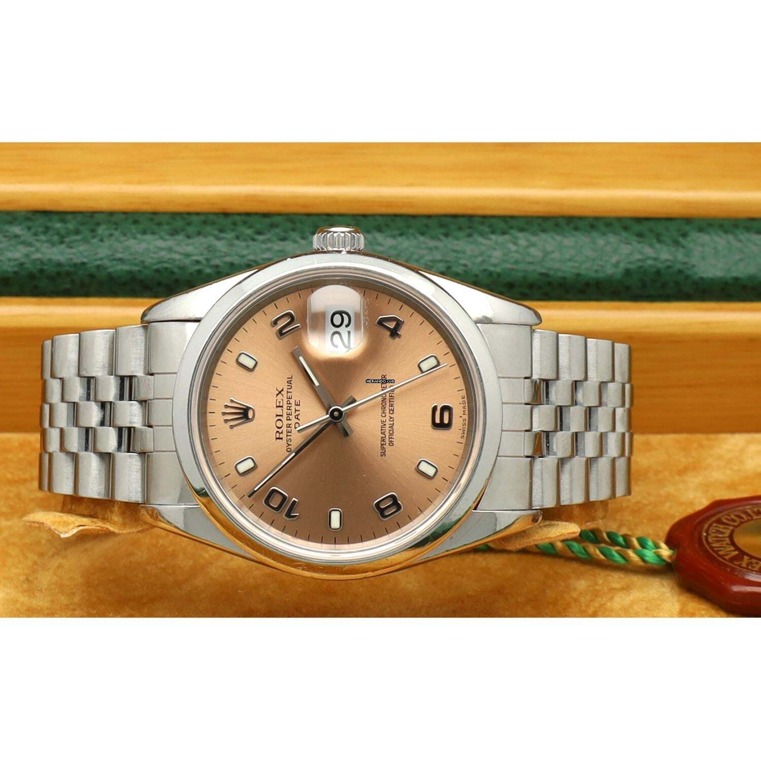 Thumbnail von Rolex Oyster Perpetual Date Ref.15200 Pink Dial Jubilee