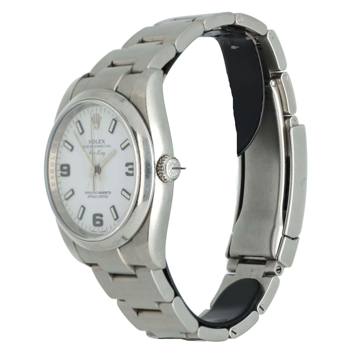 Thumbnail von Rolex Air King Ref.114200 White Index Full Set 2013