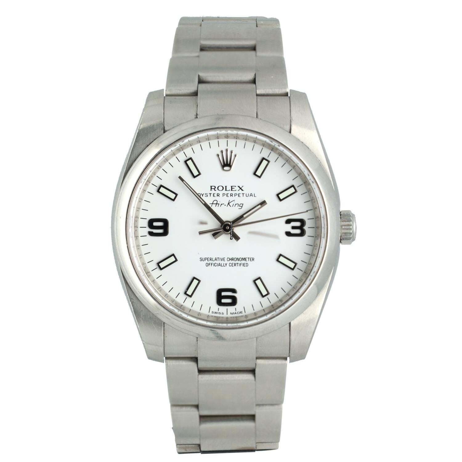 Thumbnail von Rolex Air King Ref.114200 White Index Full Set 2013