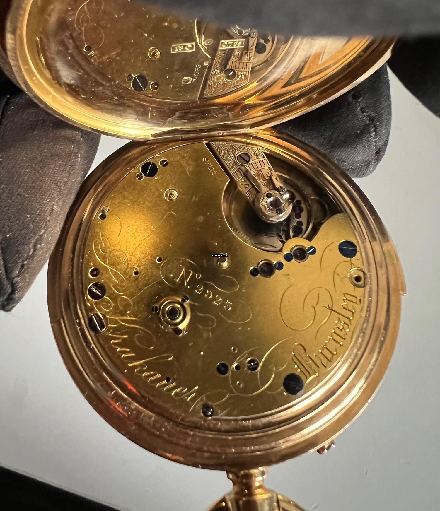 Thumbnail von Krackauer Taschenuhr 750er Gelbgold Repetition