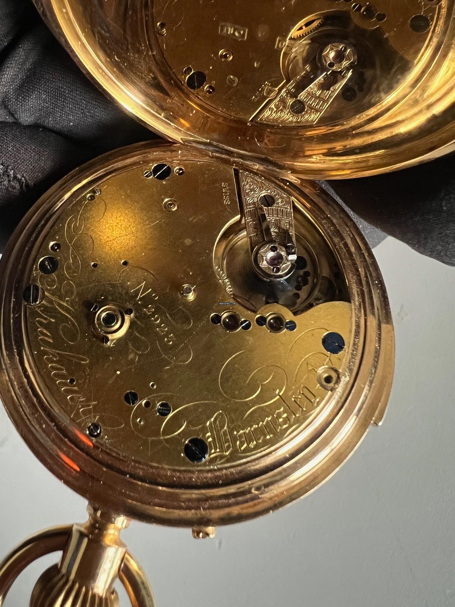 Thumbnail von Krackauer Taschenuhr 750er Gelbgold Repetition