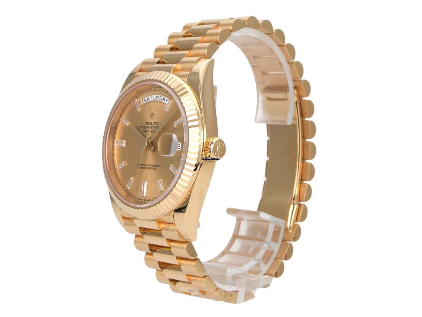  Rolex Day-Date 40 Gelbgold Ref. 228238 Champagner Diamant 