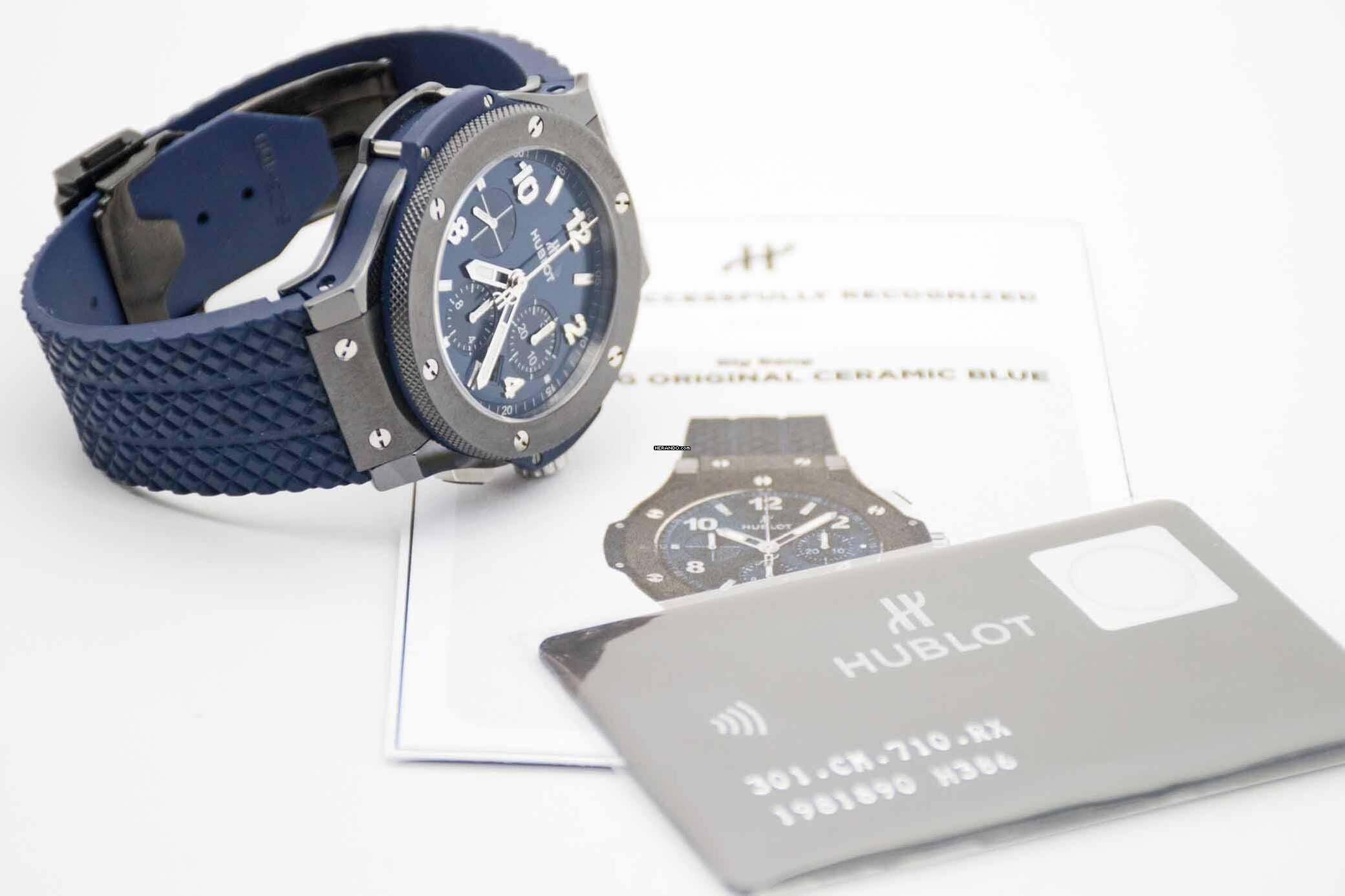 Thumbnail von Hublot Big Bang 44 mm Original Blue 301.CM.710.RX perfektes Fullset aus 2023