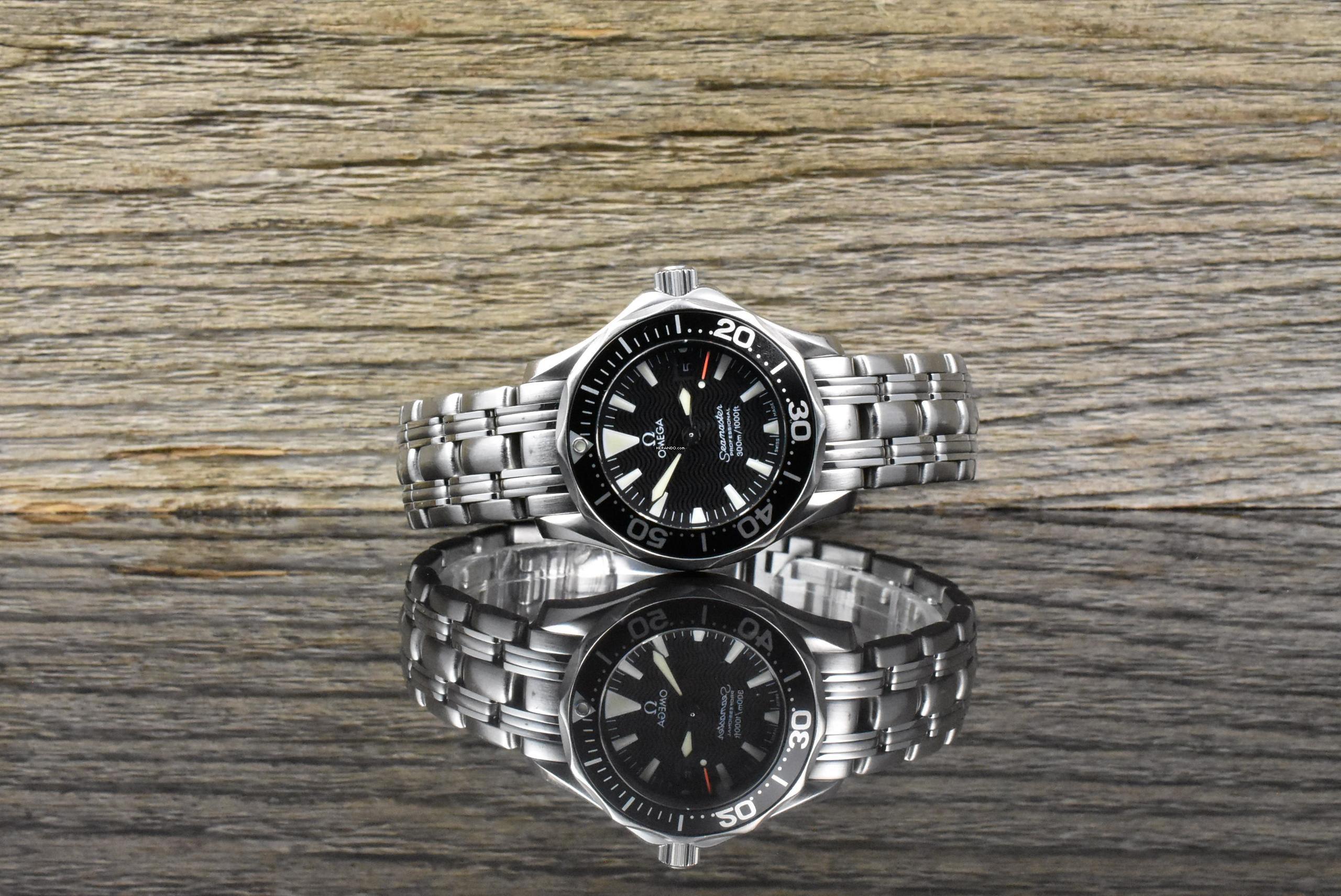  Omega Seamaster Diver 300 M Quarz Lady 2282.50 Black Dial - Vintage 