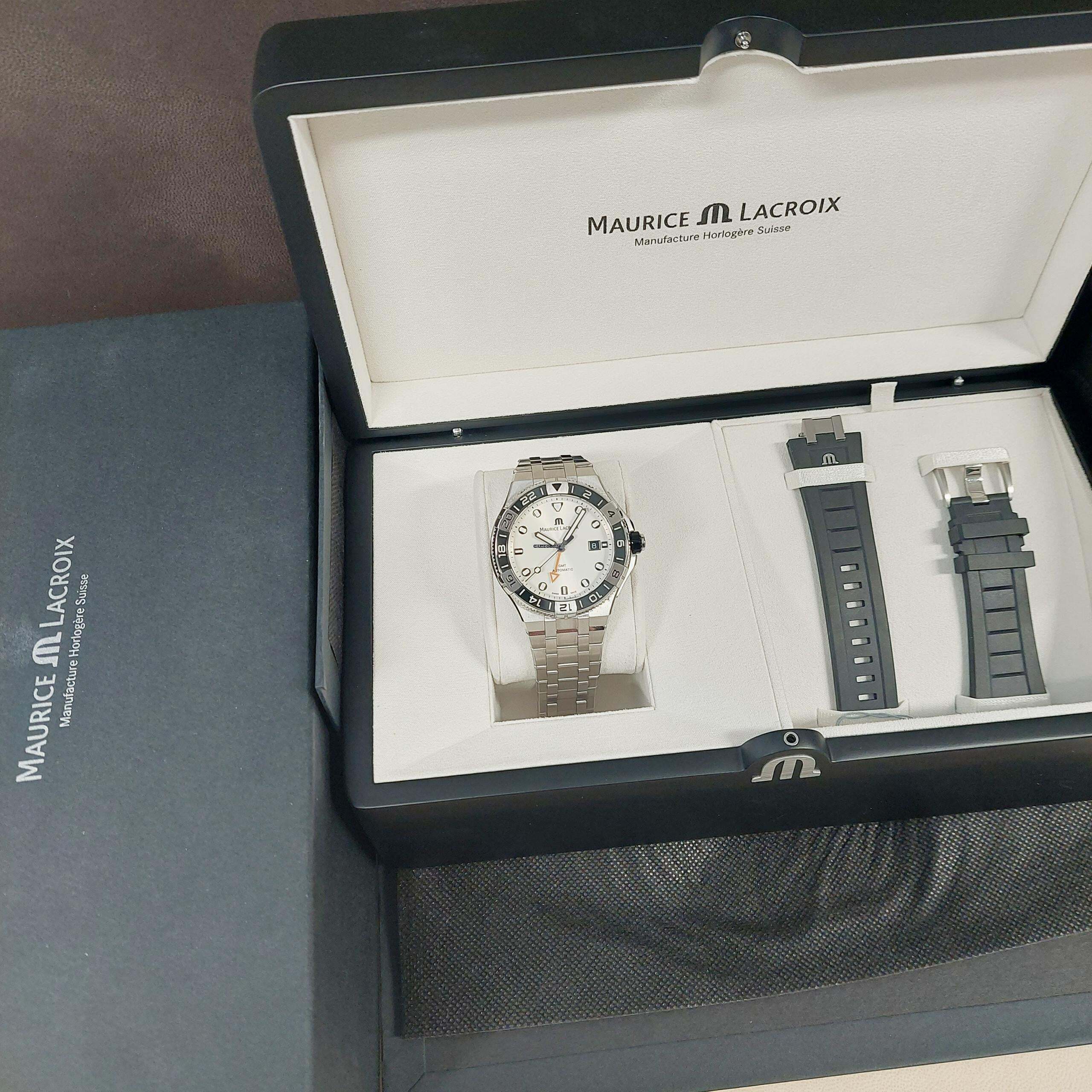 Thumbnail von Maurice Lacroix AIKON Gmt 43mm White Dial Strap Maurice Lacroix Aikon Full Set