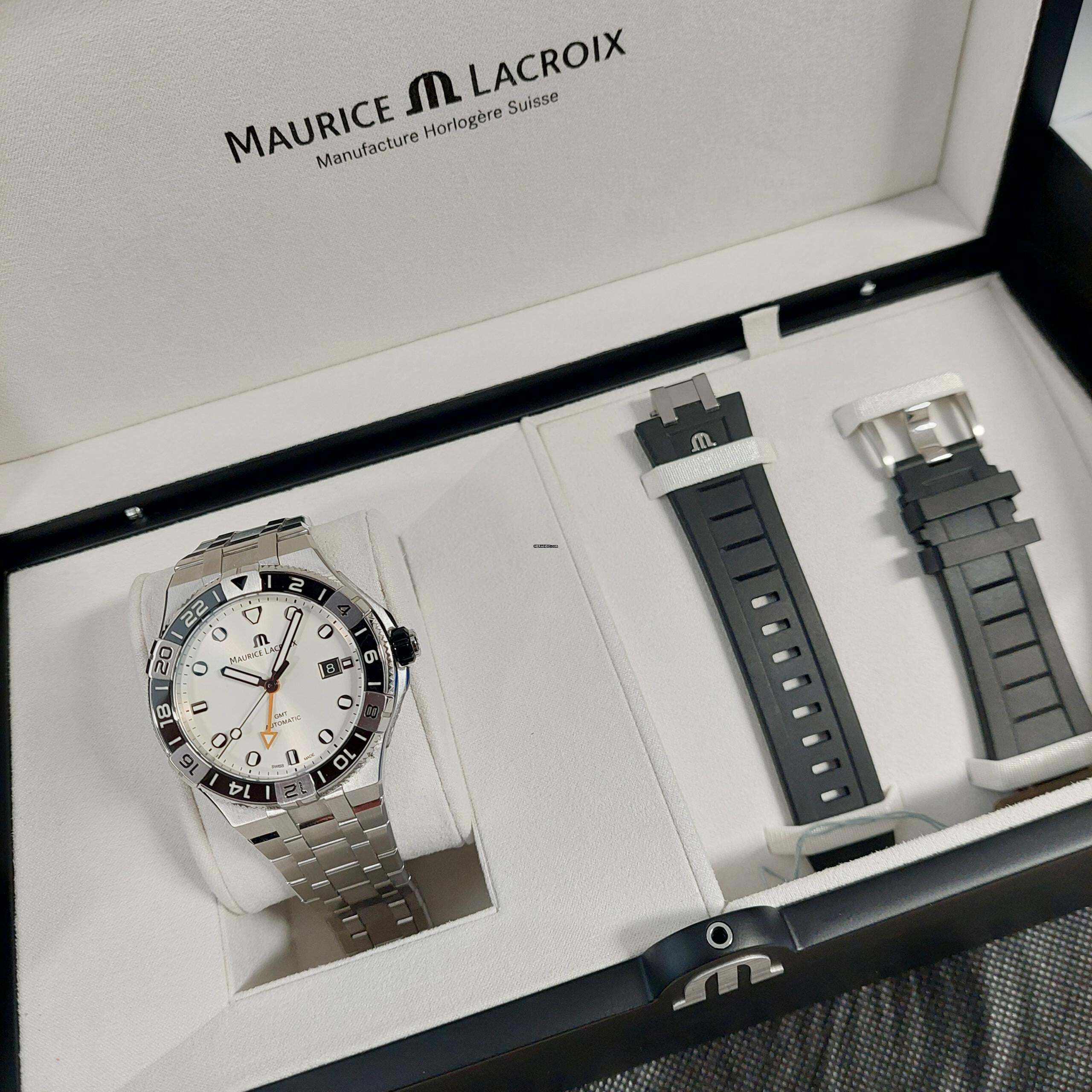 Thumbnail von Maurice Lacroix AIKON Gmt 43mm White Dial Strap Maurice Lacroix Aikon Full Set