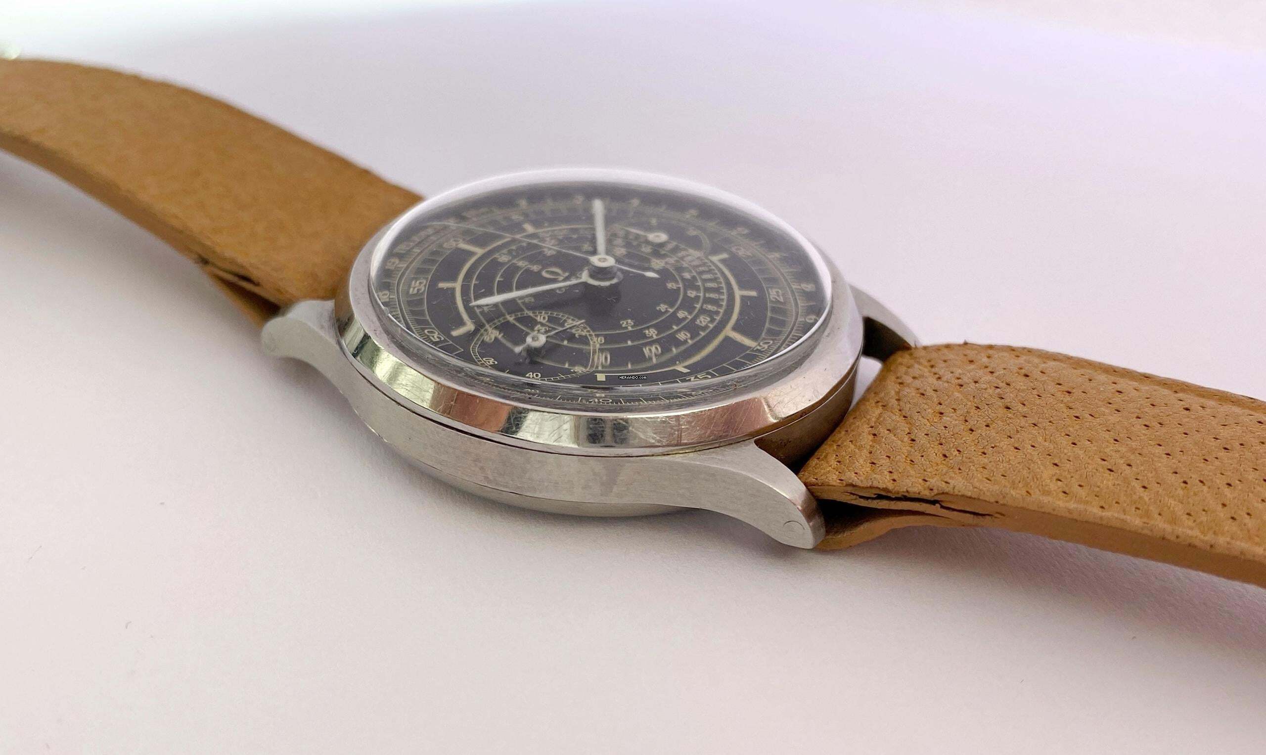 Thumbnail von Omega Classic Serviced Vintage 33.3 Chronograph Black Restord Sector Dial 38mm