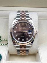 Thumbnail von Rolex Datejust 41 Steel/Rose Jubilee Chocolate Diamond Dial FULL SET Box&Papers 2021
