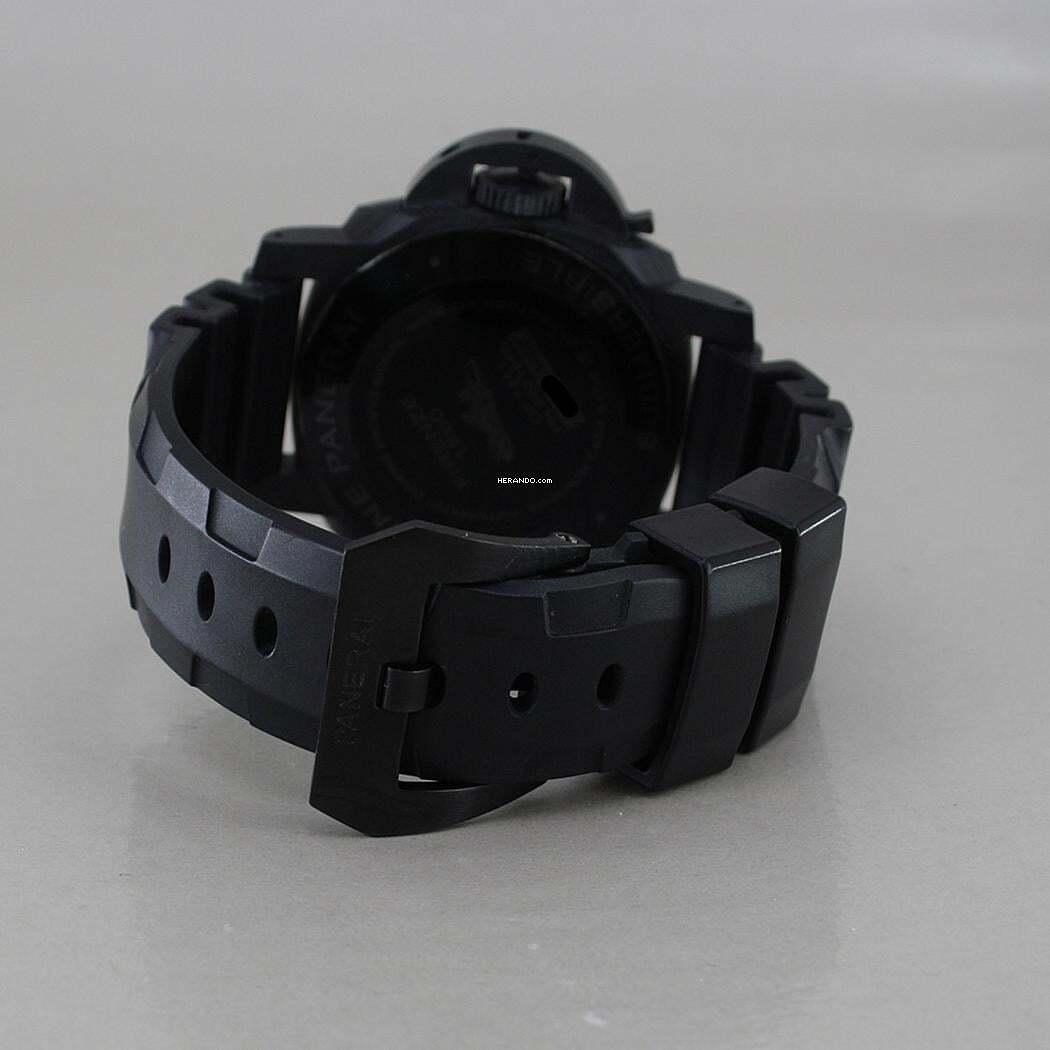 Thumbnail von Panerai Submersible Carbotech Ø 42 mm 2 straps Full Full Full Set Top condition