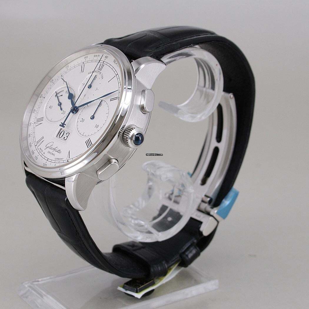 Thumbnail von Glashütte Original Senator Chronograph Panorama Date Platinum Ø 42 mm unused Full Set