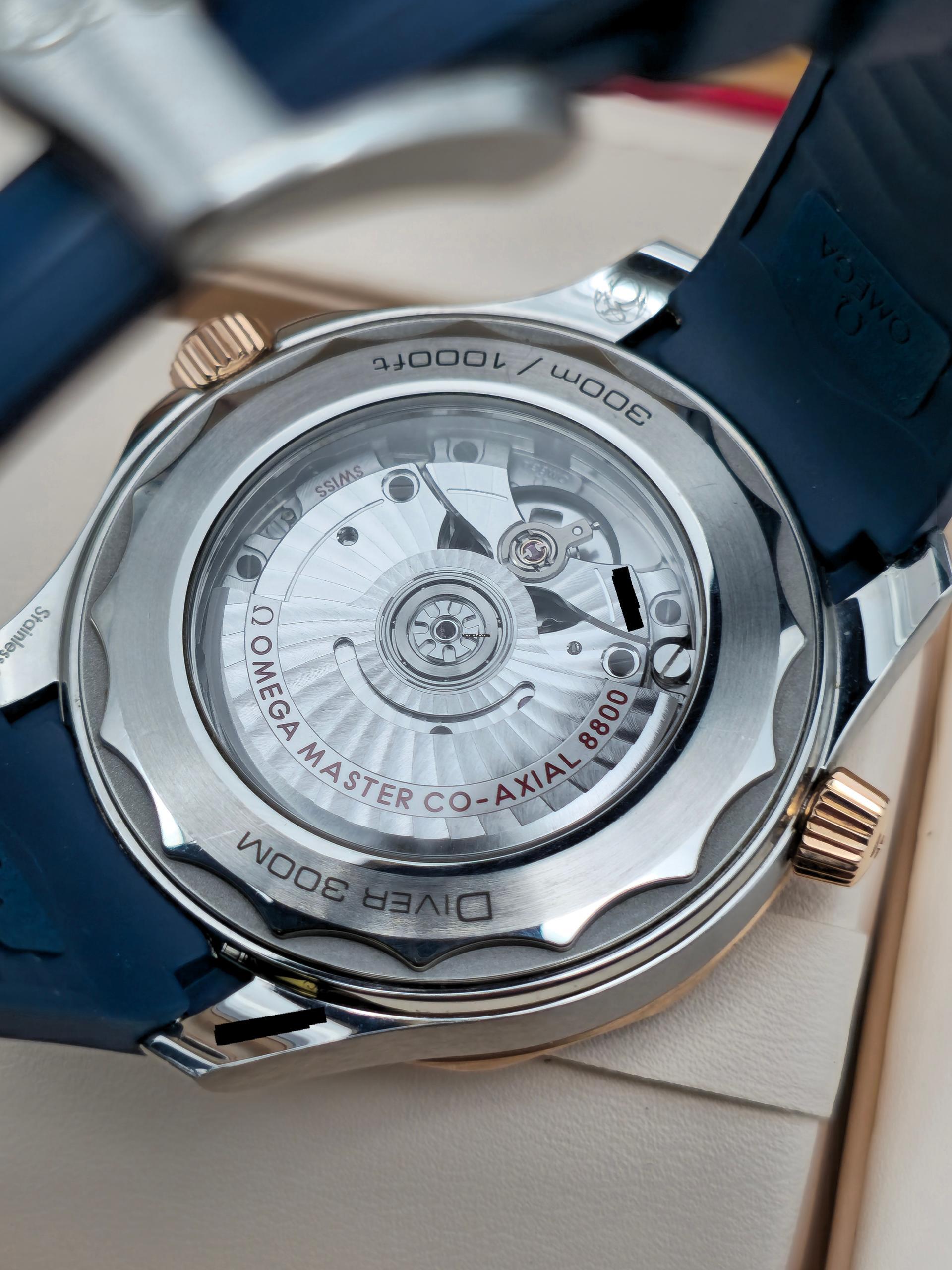 Thumbnail von Omega Seamaster Diver 300 M 42mm 210.22.42.20.03.002 esfera azul Sedna Gold/Acero Muy buen estado Juego completo 11-2023