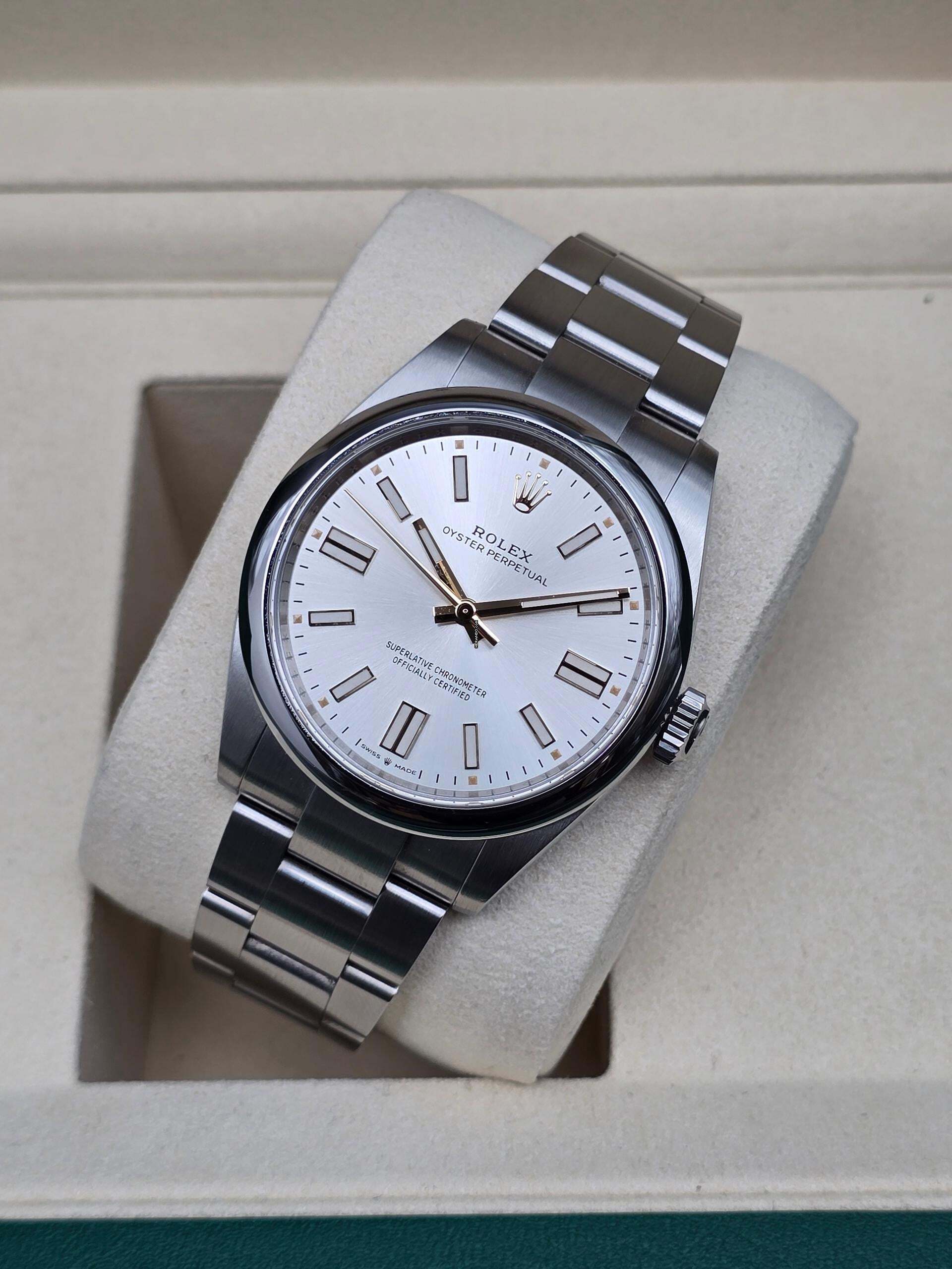 Thumbnail von Rolex Oyster Perpetual 41mm 134300 Silver Very Good Full Set 11-2025