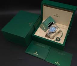Thumbnail von Rolex Datejust 41 41mm Jubilee 126334 Blue Roman dial / Azzuro Blue Like New Condition Full Set 11-2025