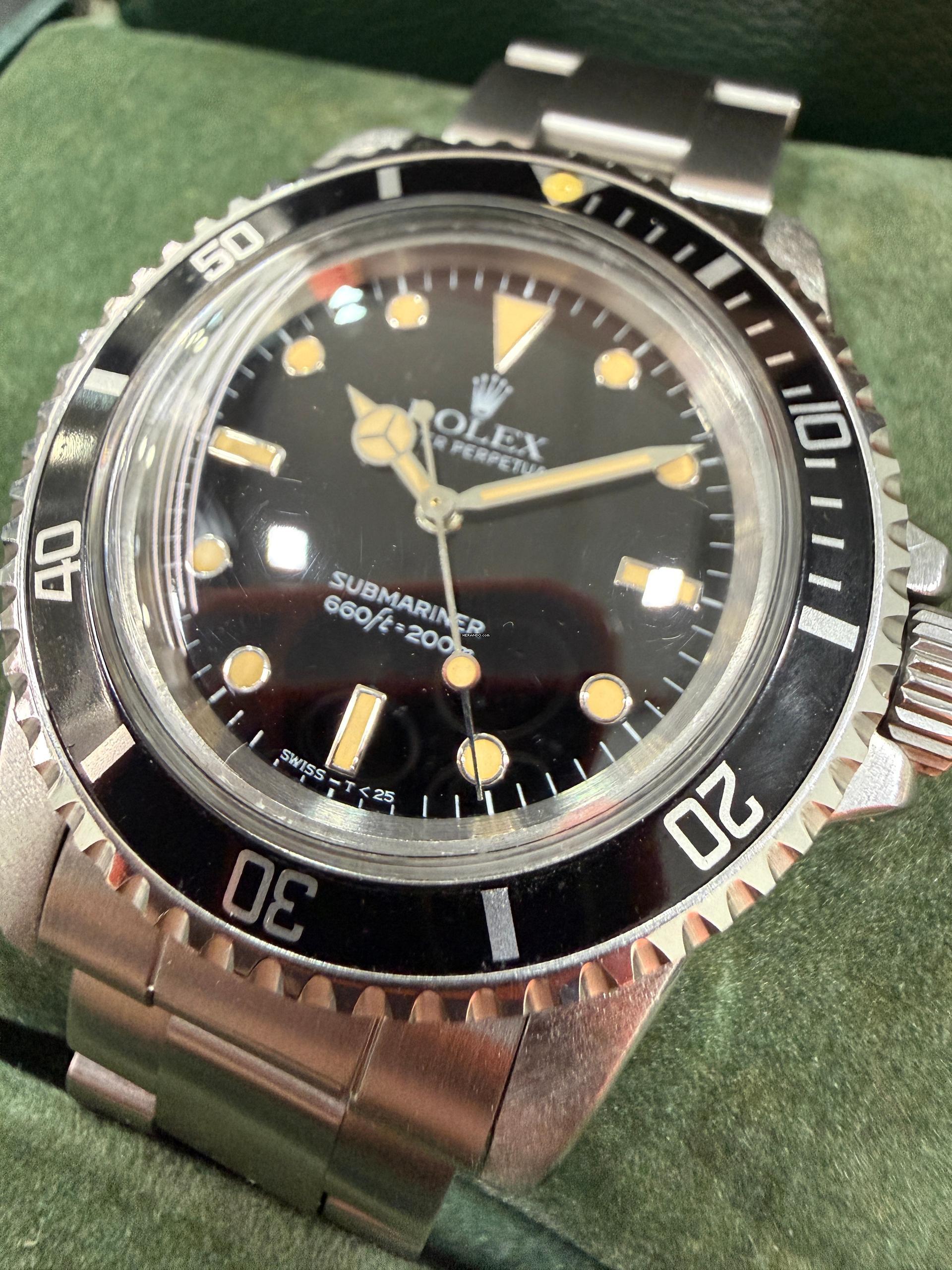 Thumbnail von Rolex Submariner (No Date) Glossy Dial Submariner 5513 Pumpkin patina Full Set 1987