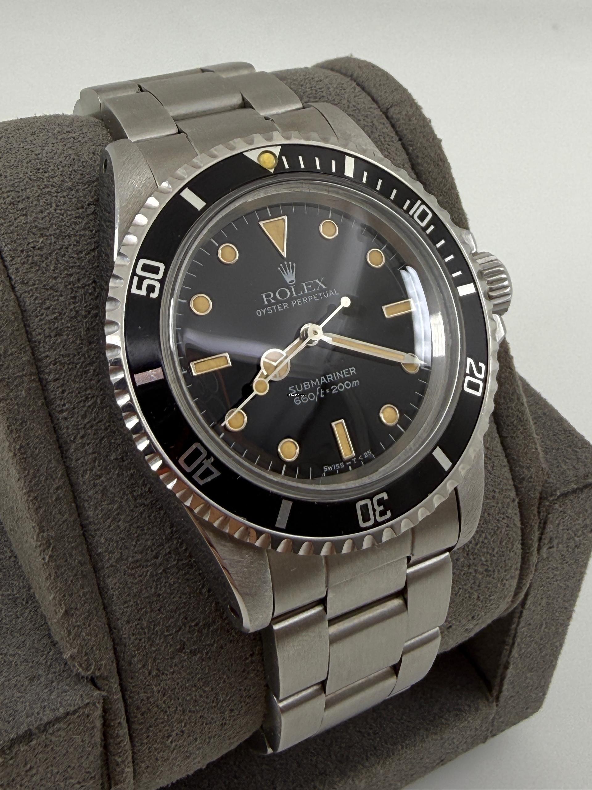 Thumbnail von Rolex Submariner (No Date) Glossy Dial Submariner 5513 Pumpkin patina Full Set 1987