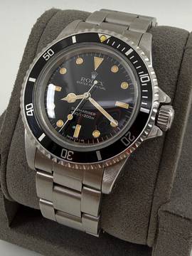 Rolex Submariner (No Date) Glossy Dial Submariner 5513 Pumpkin patina Full Set 1987