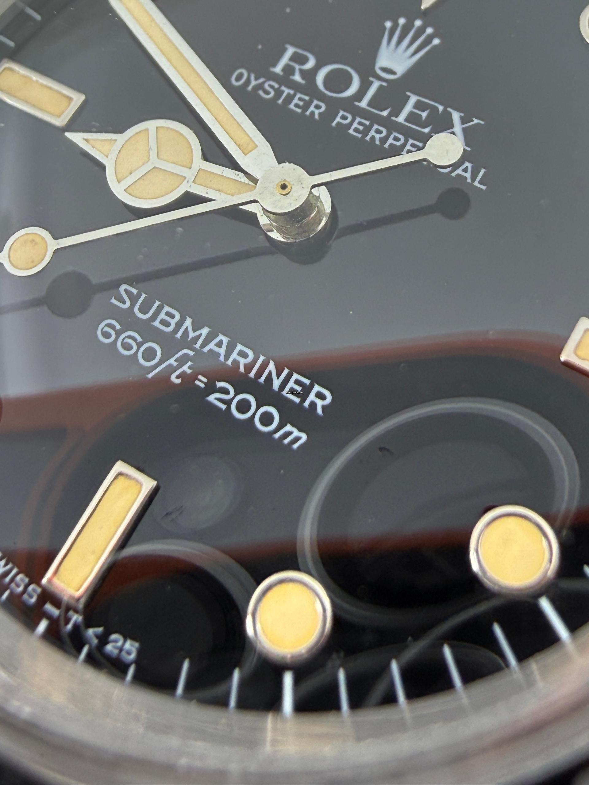 Thumbnail von Rolex Submariner (No Date) Glossy Dial Submariner 5513 Pumpkin patina Full Set 1987