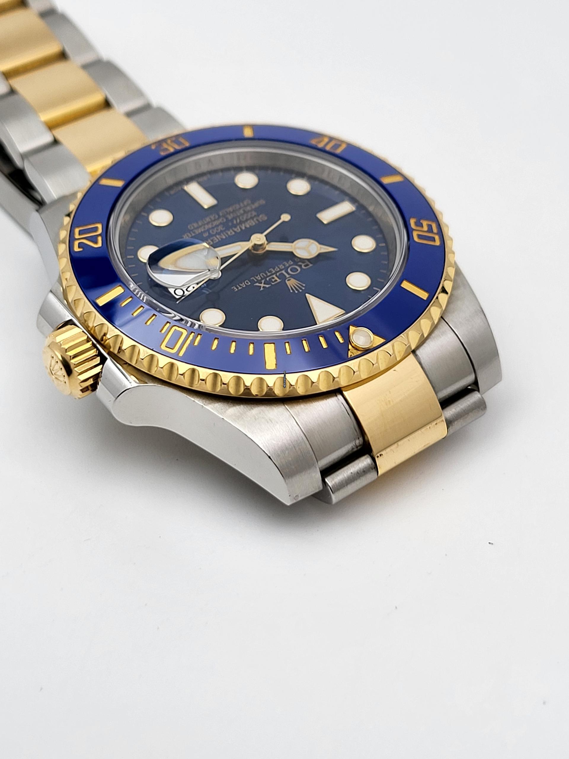 Thumbnail von Rolex Submariner Date 40 bluesy steel gold Full Set 2016 Austria