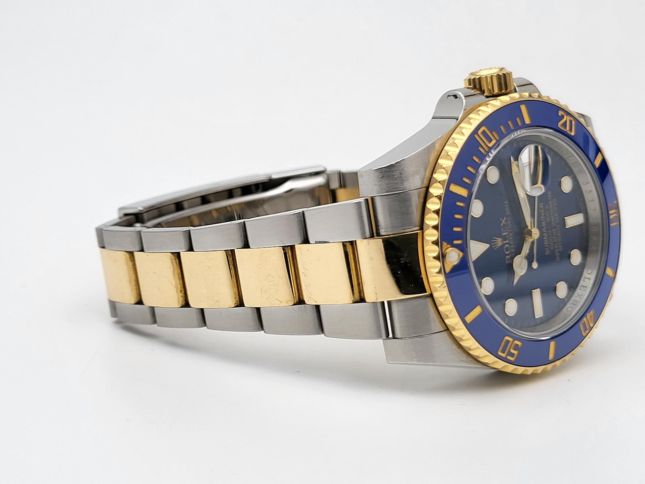 Thumbnail von Rolex Submariner Date 40 bluesy steel gold Full Set 2016 Austria