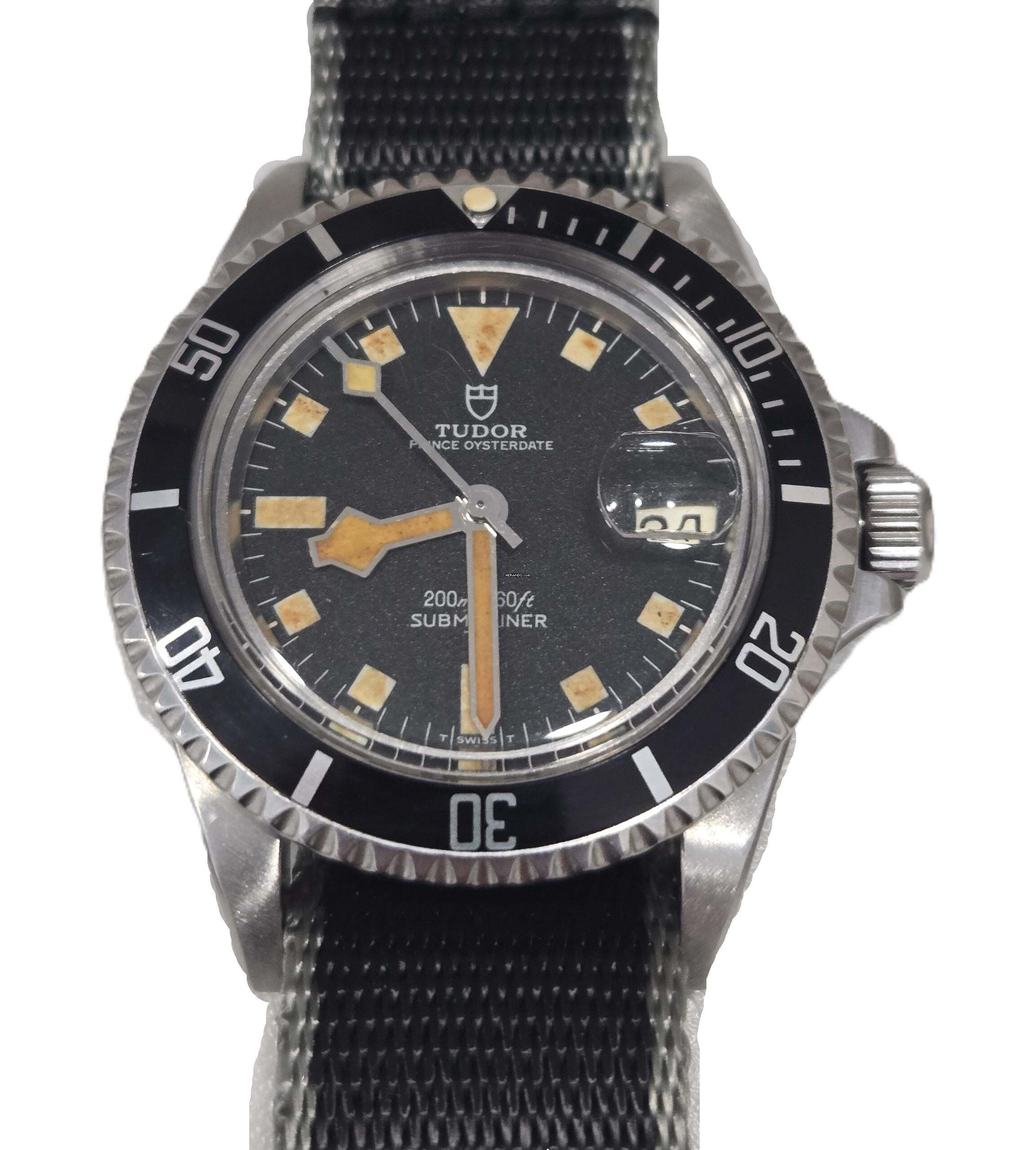 Thumbnail von Tudor Submariner Snowflake Rolex Case - black tritium Dial