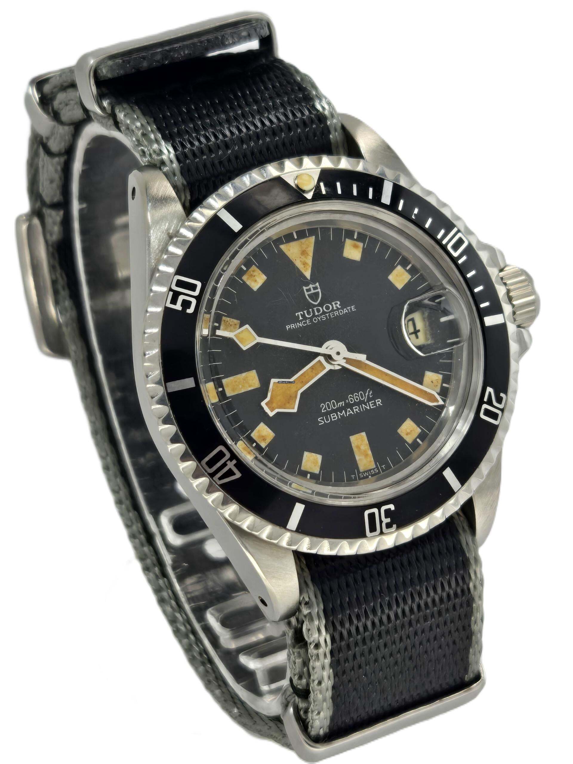 Thumbnail von Tudor Submariner Snowflake Rolex Case - black tritium Dial