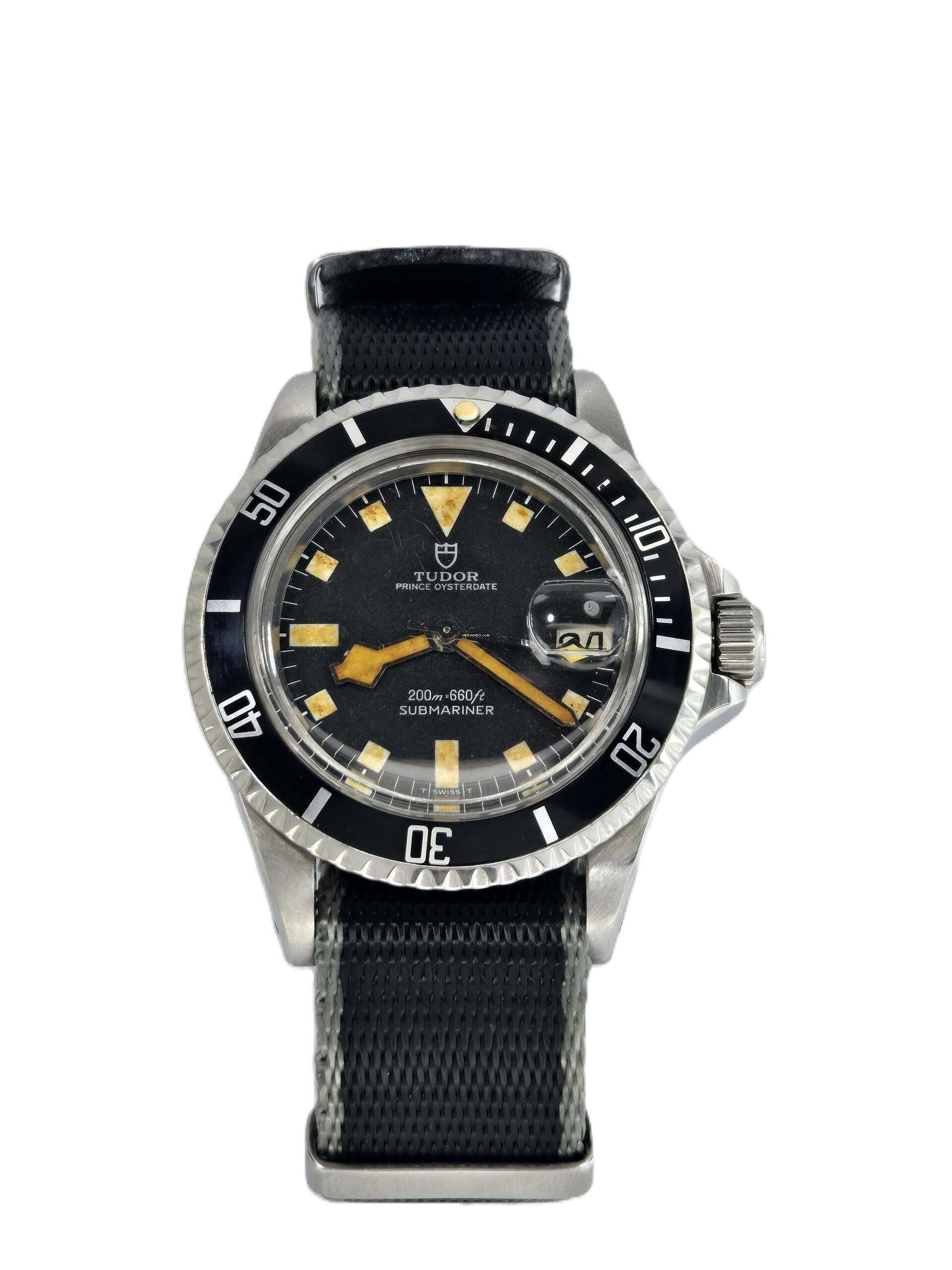 Thumbnail von Tudor Submariner Snowflake Rolex Case - black tritium Dial