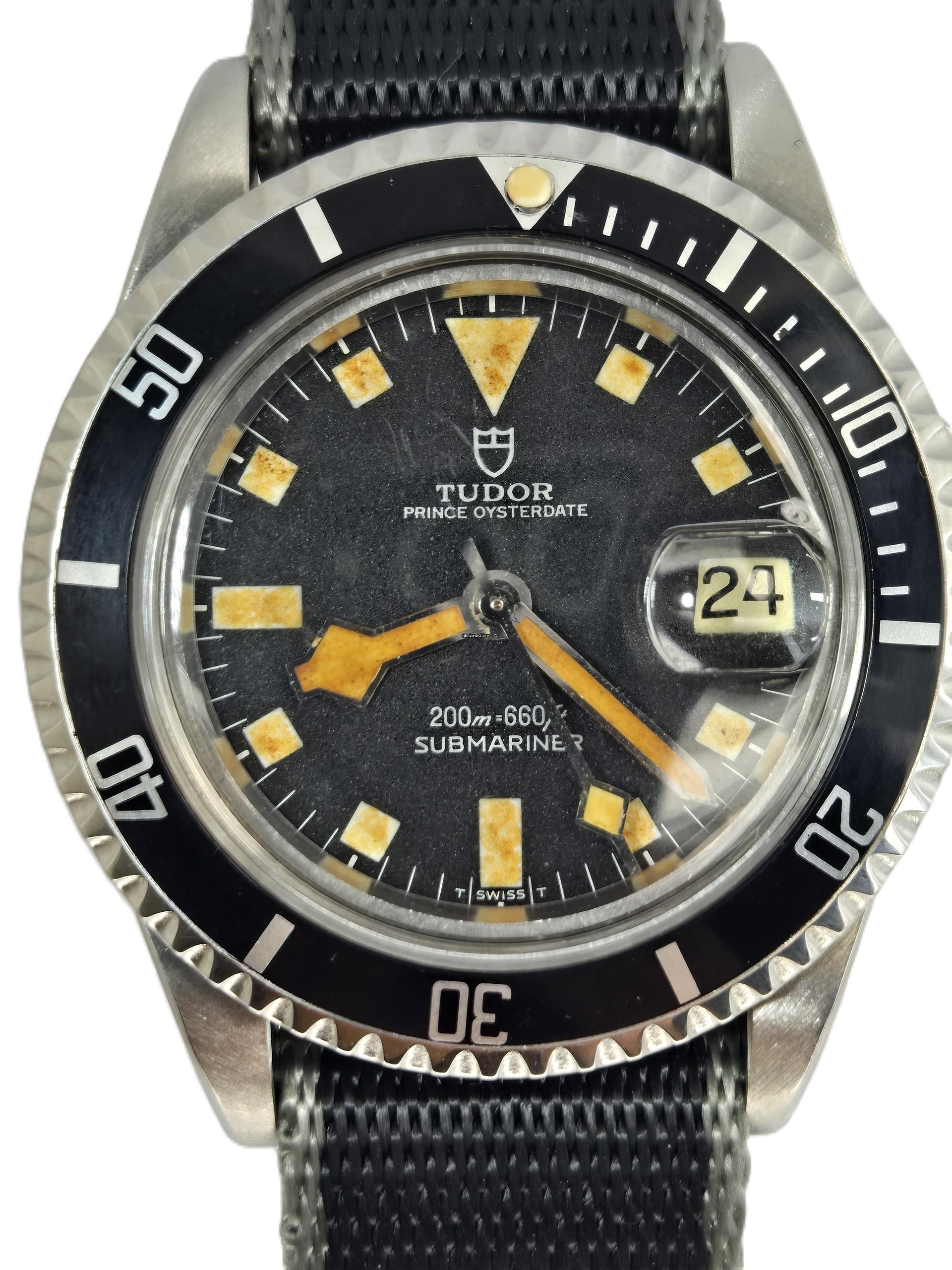 Thumbnail von Tudor Submariner Snowflake Rolex Case - black tritium Dial