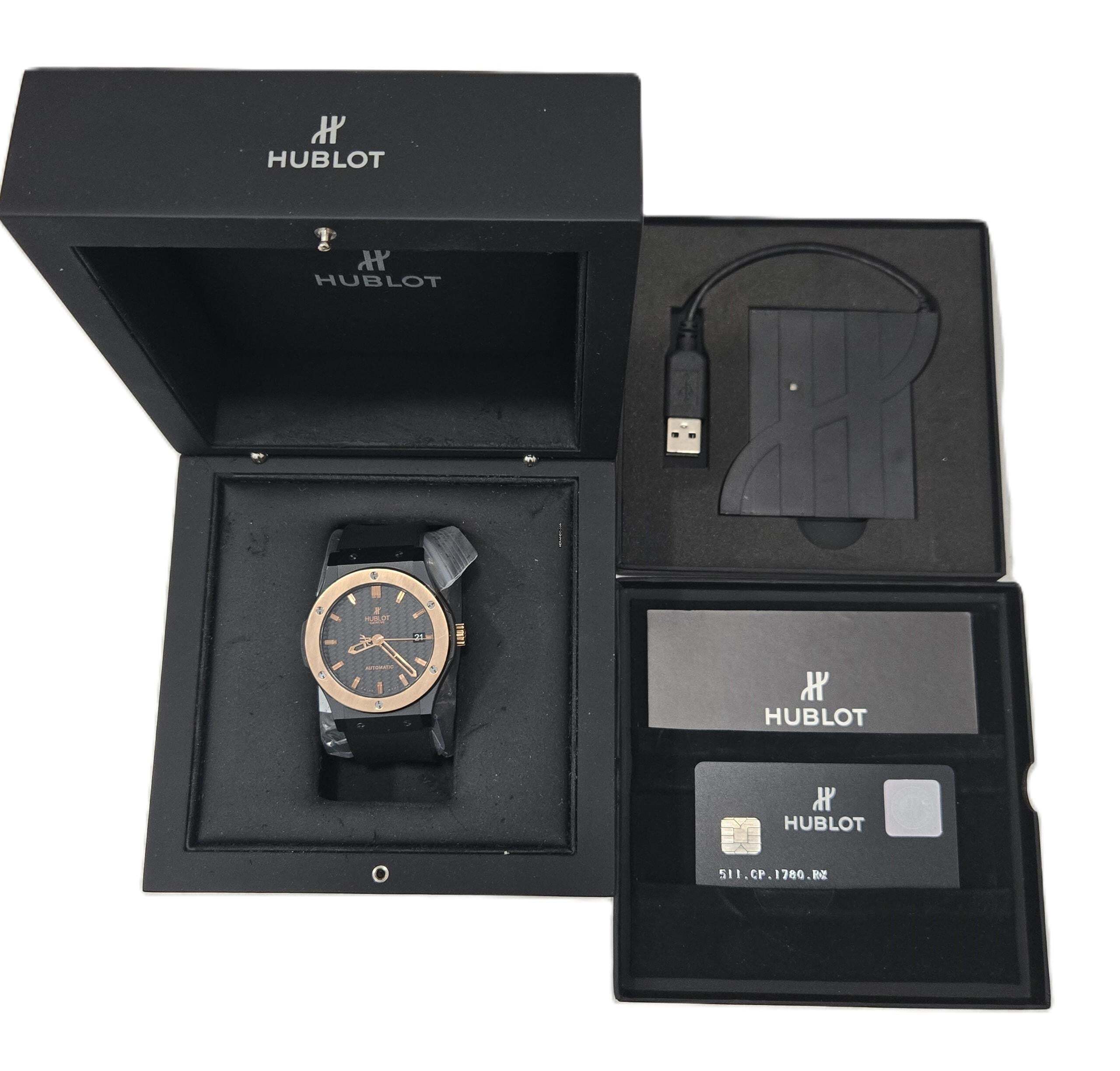  Hublot Classic Fusion rare 511.CP Full Set 45mm Dress Watch 