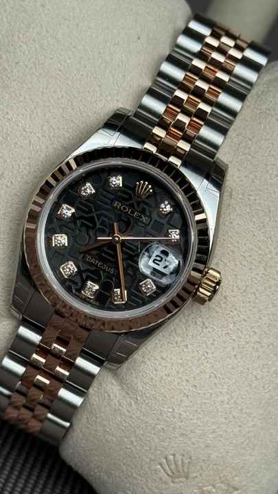  Rolex Lady-Datejust NOS - partial stickers black diamond dial 