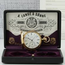 Thumbnail von A. Lange & Söhne Frühe Adolph Lange Taschenuhr Anno 1771 Qualität 1A 18k Gold mit Zertifikat Die Uhr ist in mehrfacher Hinsicht interessant...