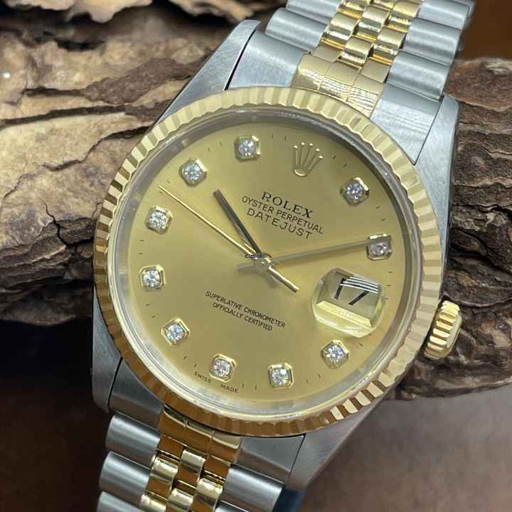 Rolex Datejust 36 Datejust 36 - циферблат с бриллиантами - полный комплект - Ref. 16233