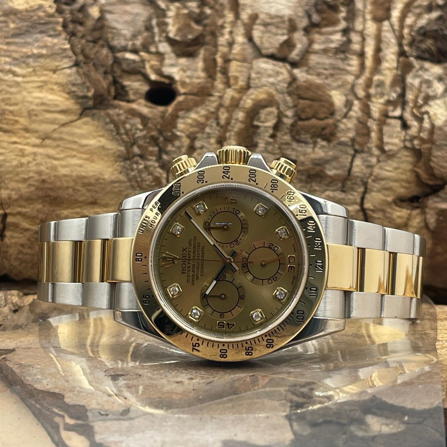 Thumbnail von Rolex Daytona Cosmograph Daytona Dia Blatt - FULLSET 2011 - Ref. 116523 Factory Diamond Dial