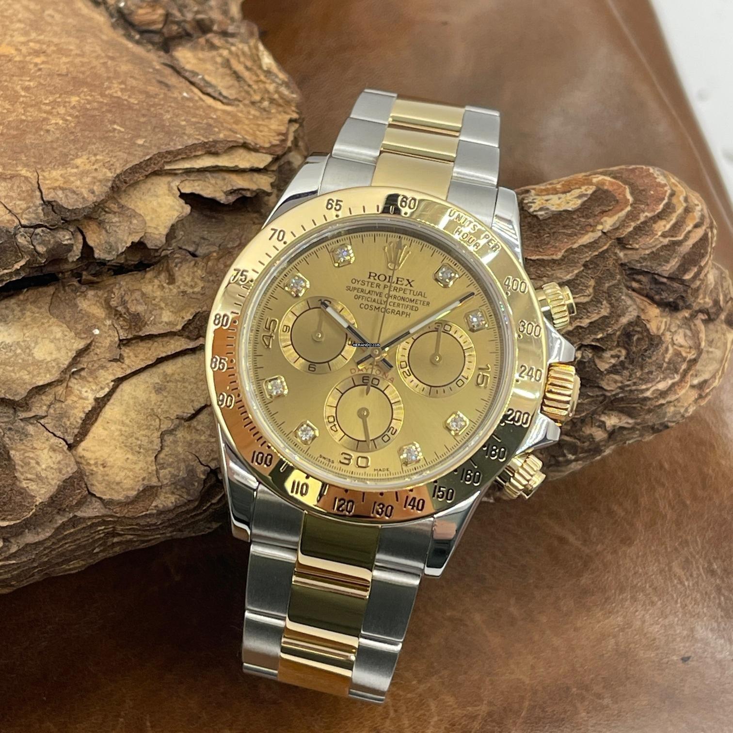 Thumbnail von Rolex Daytona Cosmograph Daytona Dia Blatt - FULLSET 2011 - Ref. 116523 Factory Diamond Dial