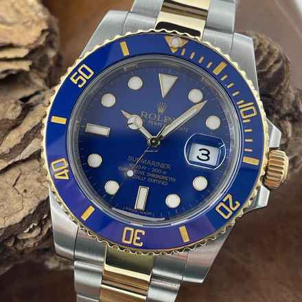 Rolex Submariner Date Submariner Date Bluesy - CONJUNTO COMPLETO 2010 LC100 - Ref. 116613LB Juego completo alemán - Papeles de servicio de Rolex alemanes