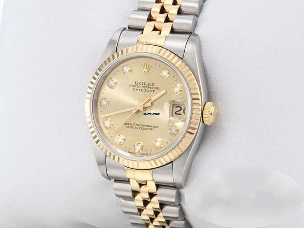 Thumbnail von Rolex Datejust 31 Stahl Gelbgold 750 Diamanten 2001 Automatik Stainless Steel 18kt Yellow Gold Stahl Jubilé-band Chronometer Oyster