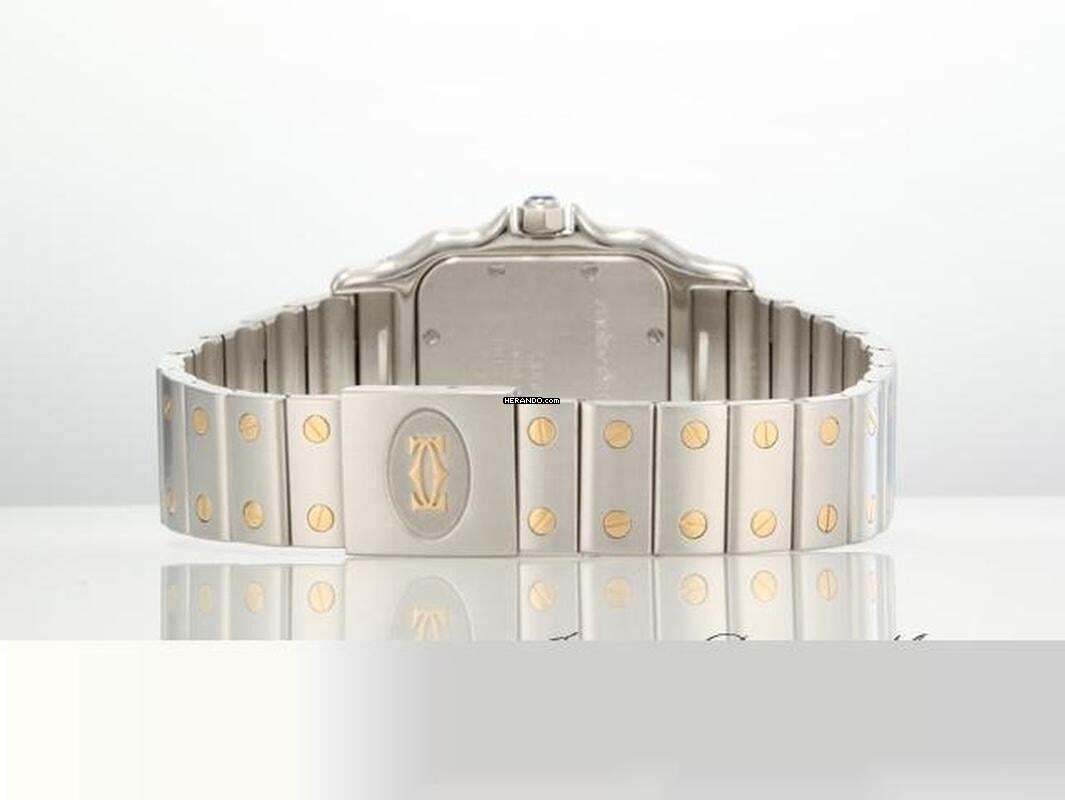 Thumbnail von カルティエ サントス ガルビー ステンレススチール イエローゴールド 750 W20011c4 日付 スチール ゴールド