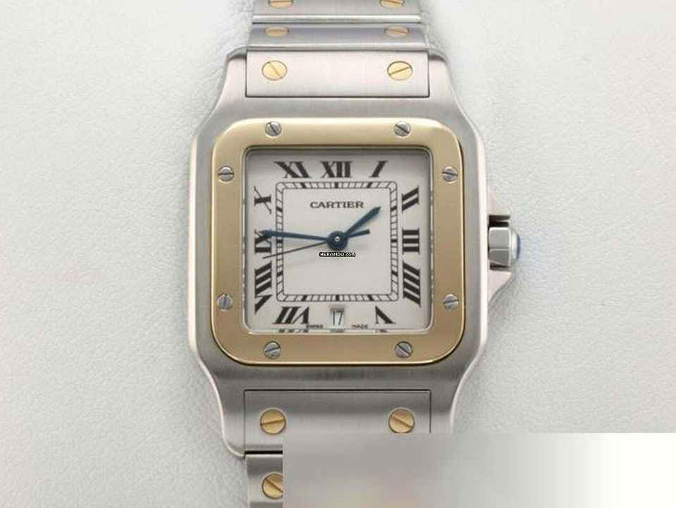 Cartier Santos Galbée из нержавеющей стали с желтым золотом 750 W20011c4 дата сталь золото