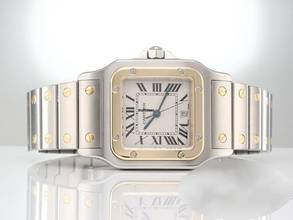 Thumbnail von カルティエ サントス ガルビー ステンレススチール イエローゴールド 750 W20011c4 日付 スチール ゴールド