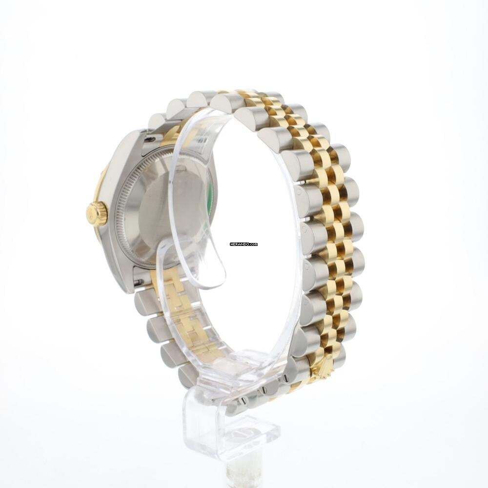 Thumbnail von Rolex Datejust 31 Gold/Steel Diamonds Green Roman Dial