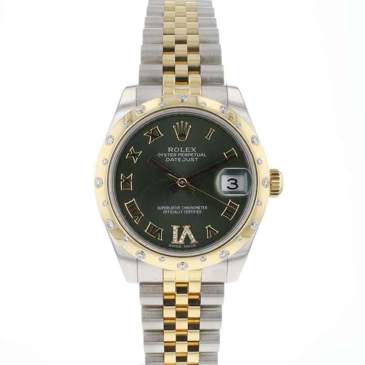 Rolex Datejust 31 Altın/Çelik Elmaslar Yeşil Roma Kadran